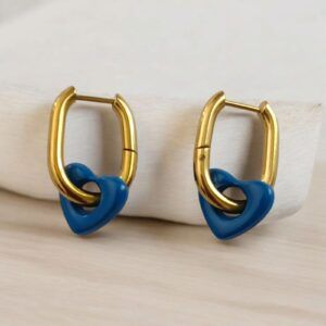 Aretes corazon acero inoxidable mod11828