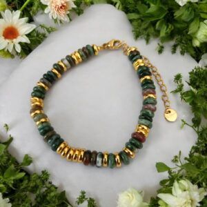 Pulsera acero inoxidable piedras mod11844