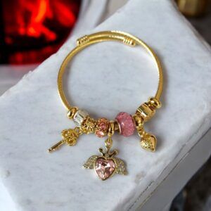 Pulsera acero inoxidable Chapado en oro mod11850