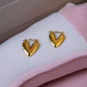 Aretes acero inoxidable chapado oro mod11861