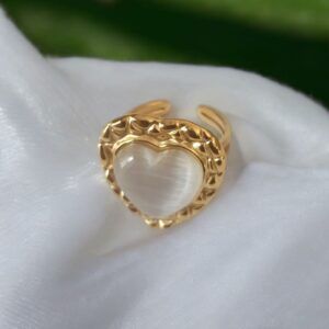 Anillo Acero inoxidable piedra mod11904