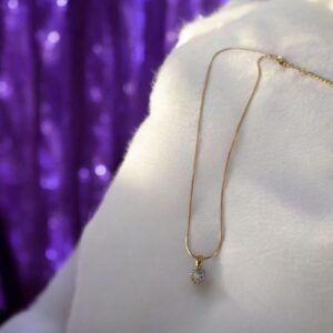 Collar Acero Inoxidable Circón CH-O 18k mod11913