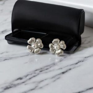 Aretes flor acero inoxidable CH-O 18k mod11916