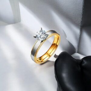 Anillo acero inoxidable piedra mod11889