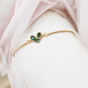 Pulsera CH-O 18k corazon verde mod11967