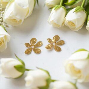 Aretes flor Acero inoxidable mod12003