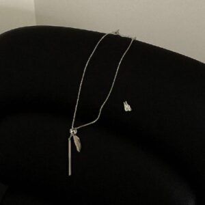 Conjunto aretes y collar acero inoxdable mod12005