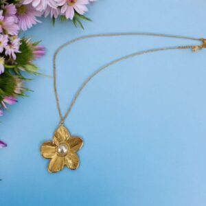 Collar flor Acero inoxidable CH-O 18k mod11989
