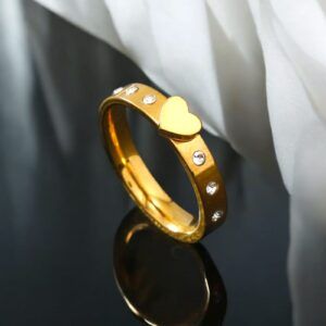 Anillo acero inoxidable corazon mod12013