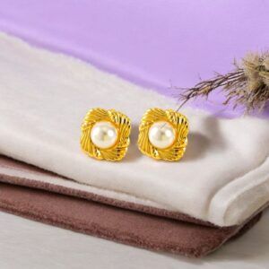 Aretes perla AI CH-O 18K mod12025
