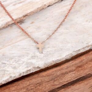 Collar cruz Acero Inoxidable CH-O 18K mod12020