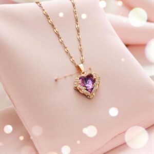 Collar corazon Acero Titanio mod12030