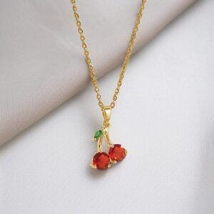 Collar Cereza Acero Titanio mod12047