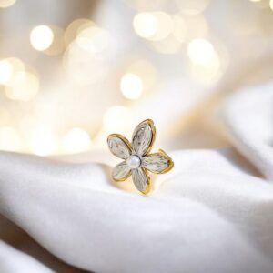 Anillo flor acero inoxidable mod12050