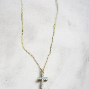 Collar acero inoxidable cruz CH-O 18k mod12107