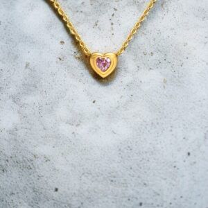 Collar Corazon  Acero Titanio mod12180