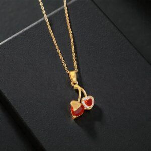 Collar Corazón Acero Titanio mod12219