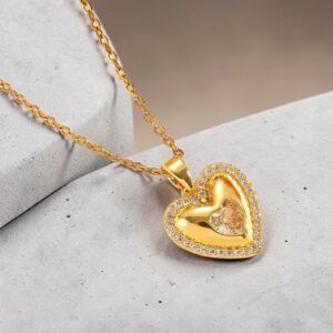 Collar corazón acero inoxidable mod12247