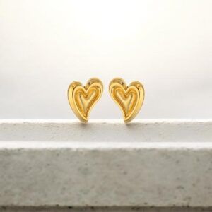 Aretes Corazon Acero Inoxidable mod12293